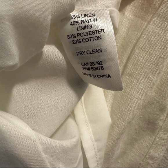 House of Harlow 1960 Linen Beaded Fringe Hem Shift Mini Dress in Off White NWOT - Picture 9 of 9